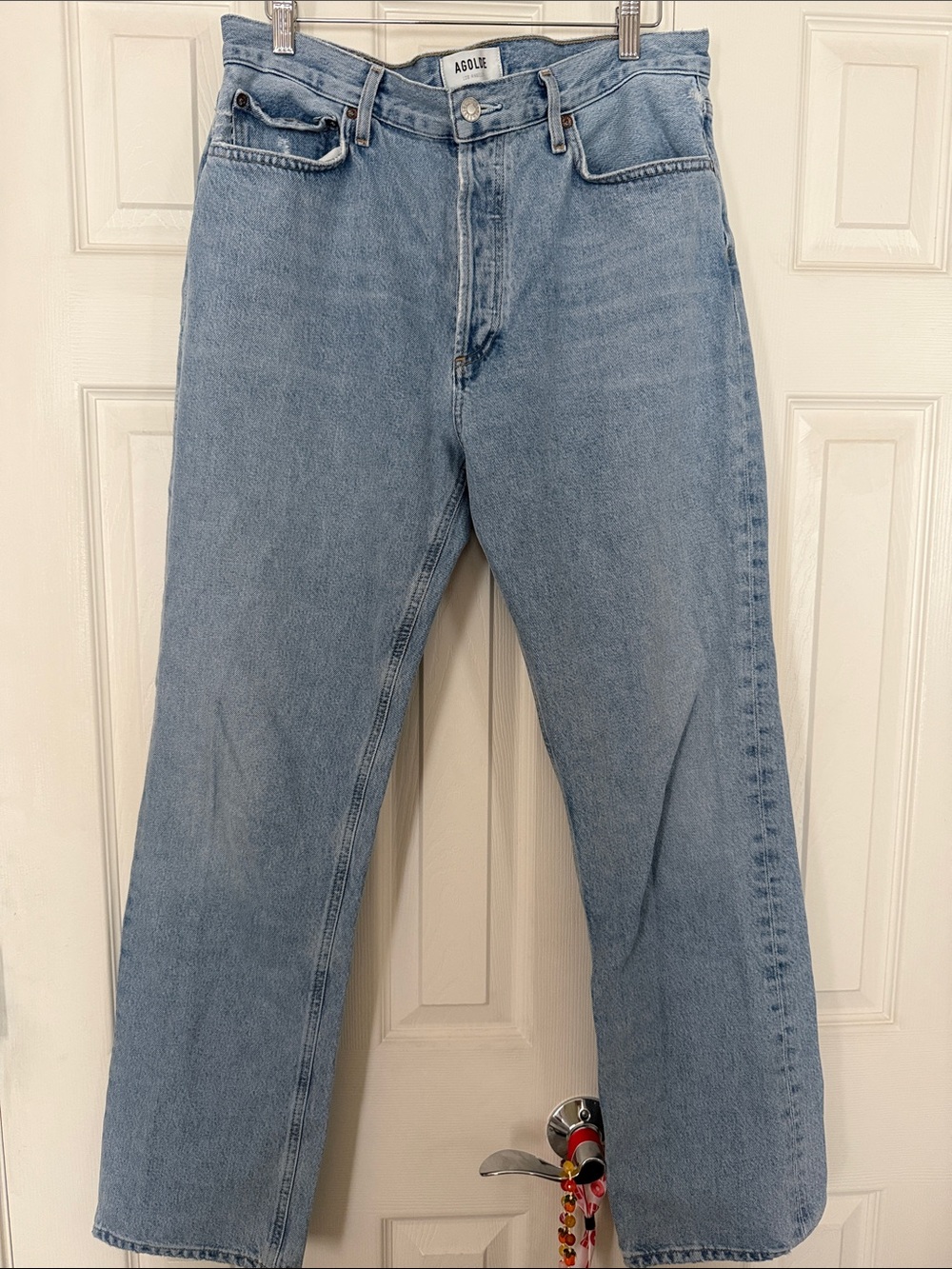 AGOLDE Straight Leg Jeans in Light Wash